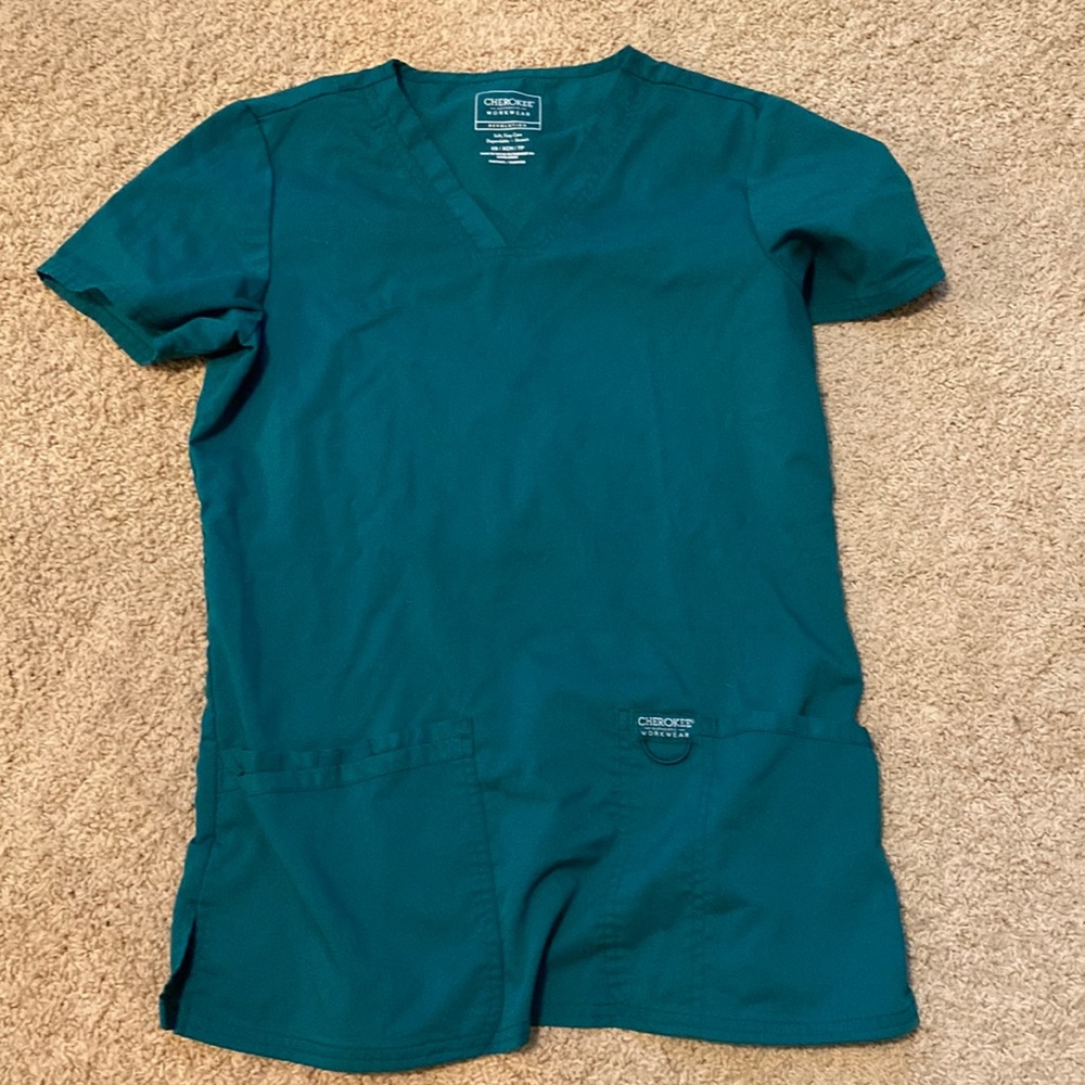 Green Cherokee Scrub Top